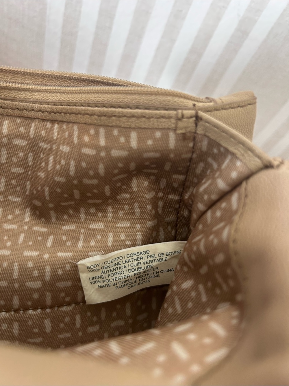 Lucky Brand Vintage Taupe 100% Leather Convertible Wallet Crossbody Purse Bag - Picture 10 of 15